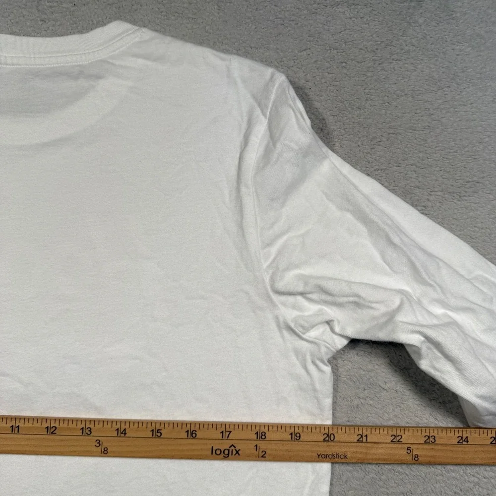 Adidas Hoosier Hysteria‎ Long Sleeve Shirt Mens Medium White Indiana Basketball